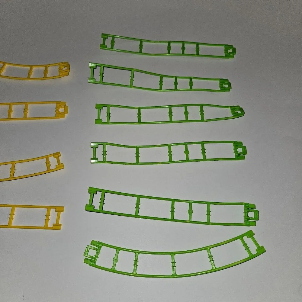 300+ K'nex Mixed Lot Replacement Pieces Roller Coaster Track Yellow Green READ
